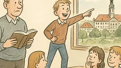 Witz: Religionslehrer fragt: Wo ist das Himmelreich?