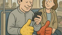 Witz: Im Zug sitzt ein Mann im Trainingsanzug