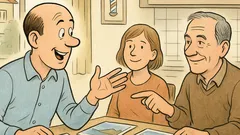 Witz: Die Familie schmiedet Urlaubspläne – Egon jubelt