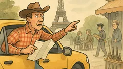 Witz: Ein Texaner fährt zum Eiffelturm