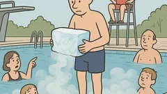 Witz: Kann man auf Trockeneis schwimmen?