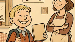 Witz: Fritzchen nach der ersten Englischstunde