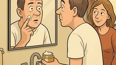 Witz: Ein Mann kauft teure Anti-Falten-Creme