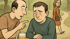 Witz: Hast du dich getrennt wegen der Brille?