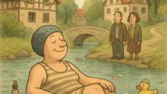 Witz: Der Bachblütenbader.