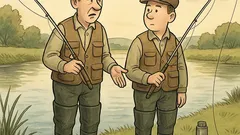 Witz: Zwei Angler stehen stumm am Fluss