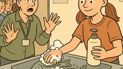 Witz: In der Jugendherberge putzt sie Fische…