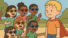 Witz: Alle Kinder tragen Sonnenbrillen, nur Thor...